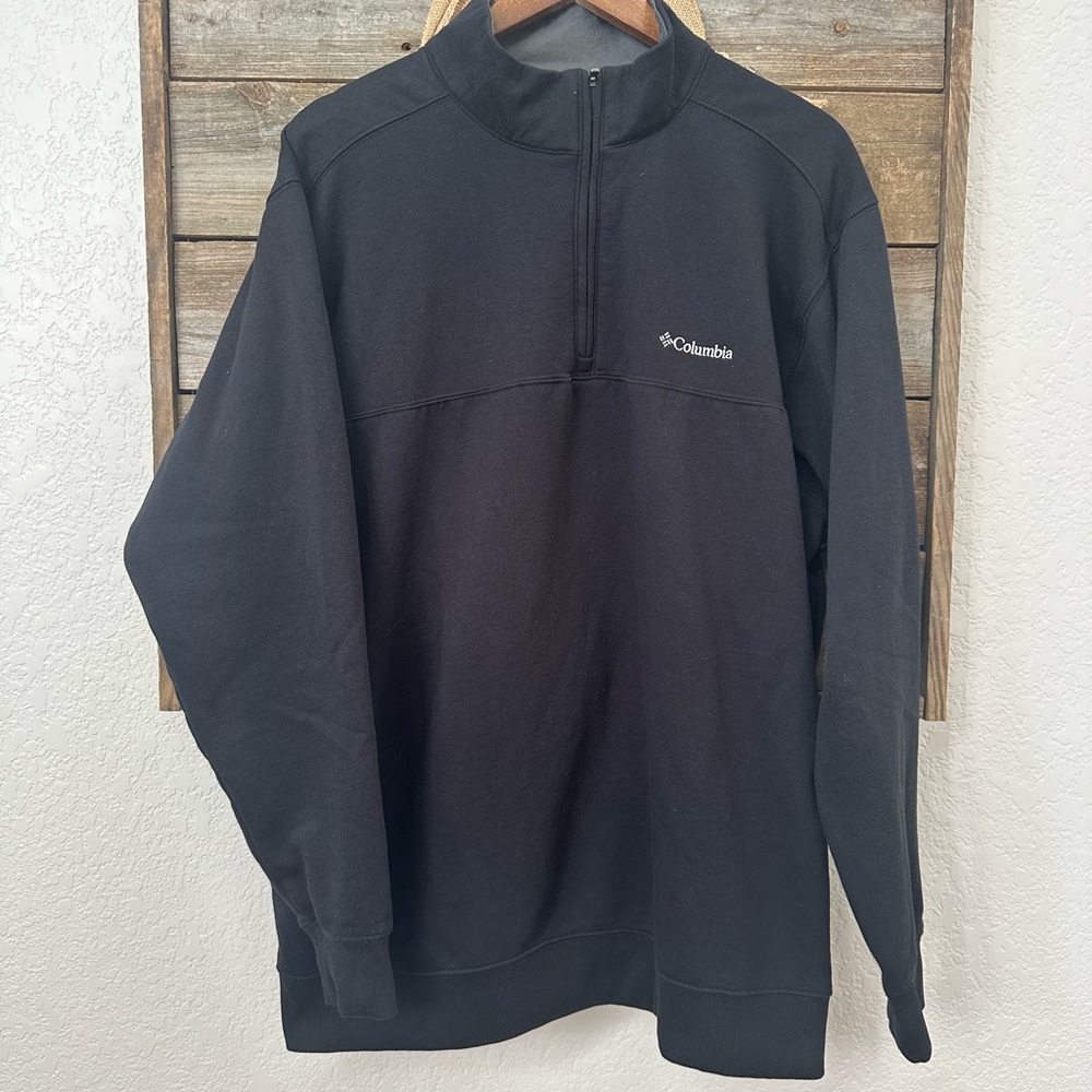Columbia black quarter zip fleece sweatshirt men’s size XXL